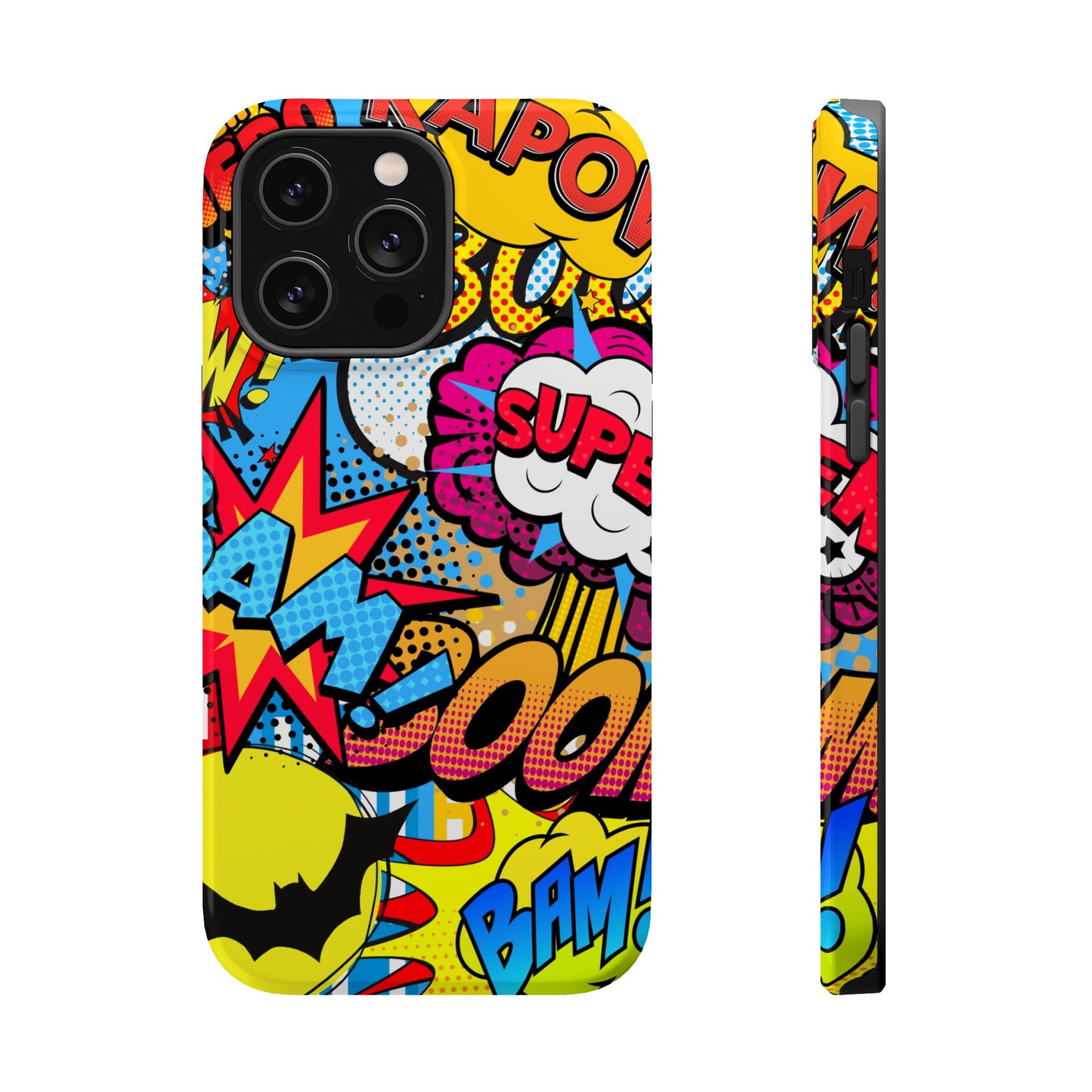 Comic Book Pop Art Phone Case - Magnetic Tough Cases for Superhero Lovers, Fun and Colorful Cell Cover