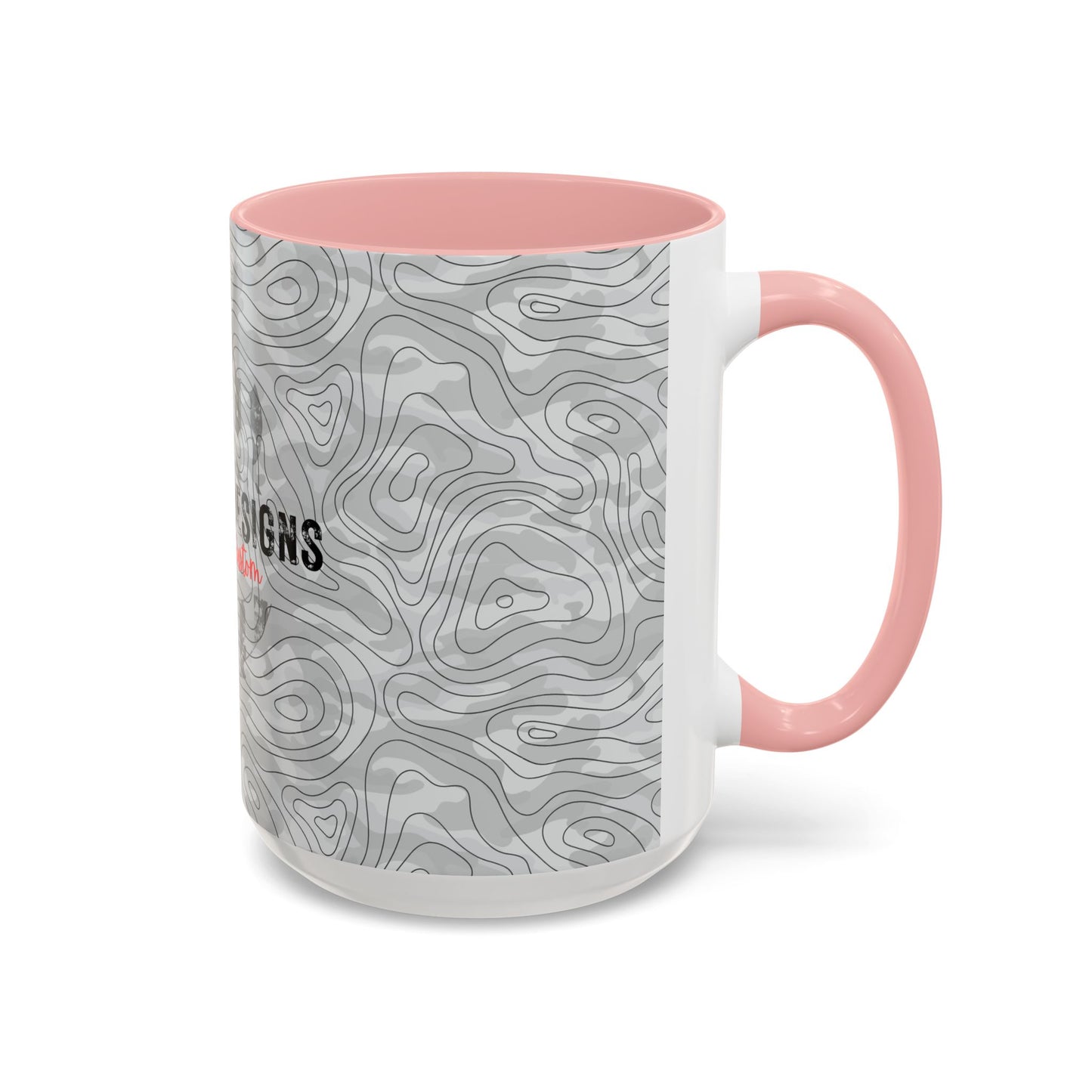 Accent Coffee Mug (11, 15oz) - Gray Topo Logo