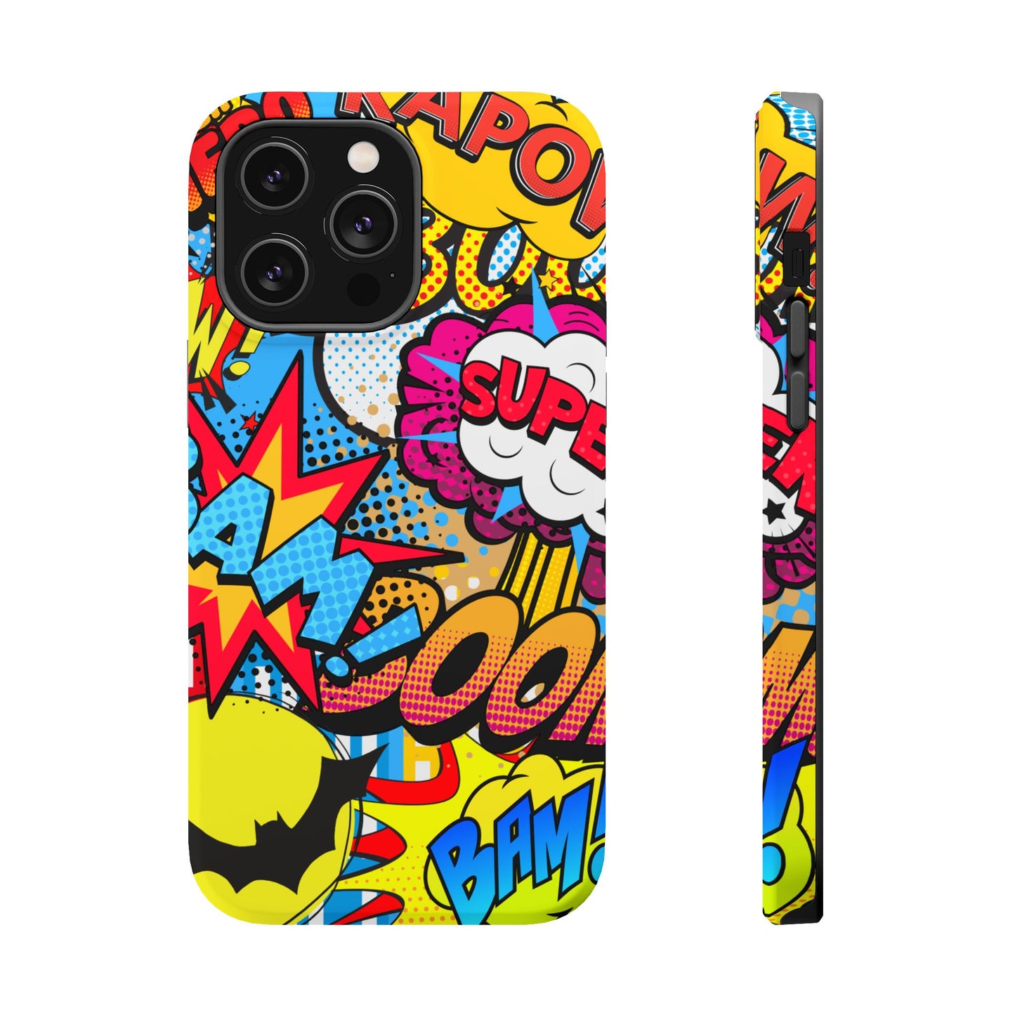 Comic Book Pop Art Phone Case - Magnetic Tough Cases for Superhero Lovers, Fun and Colorful Cell Cover