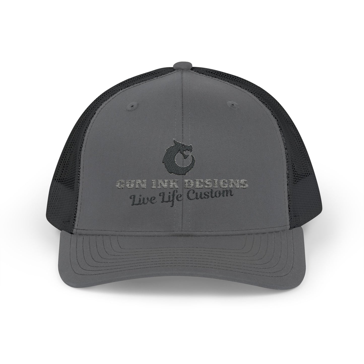 Snapback Trucker Cap - Black and Gray Logo