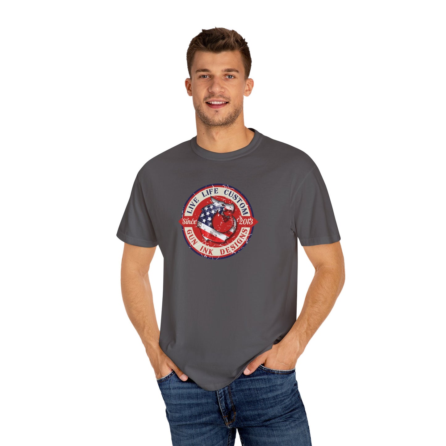Garment-Dyed T-shirt - LLC Red Circle