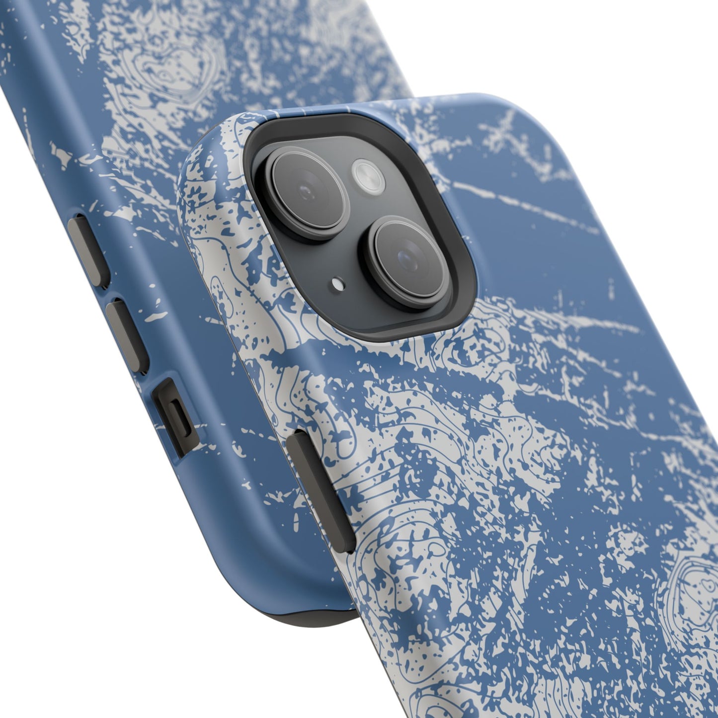 Magnetic Tough Phone Cases - Blue topo camo