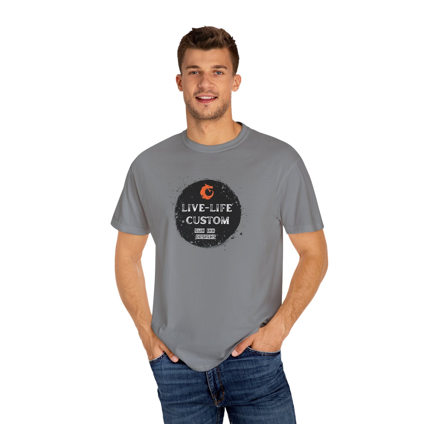 Garment-Dyed T-shirt - Black Circle