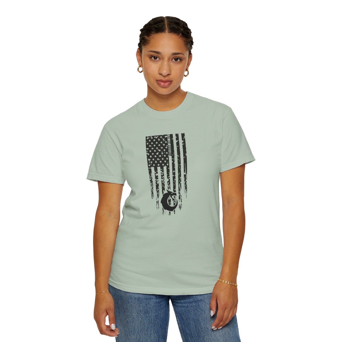 Garment-Dyed T-shirt - Distressed Flag