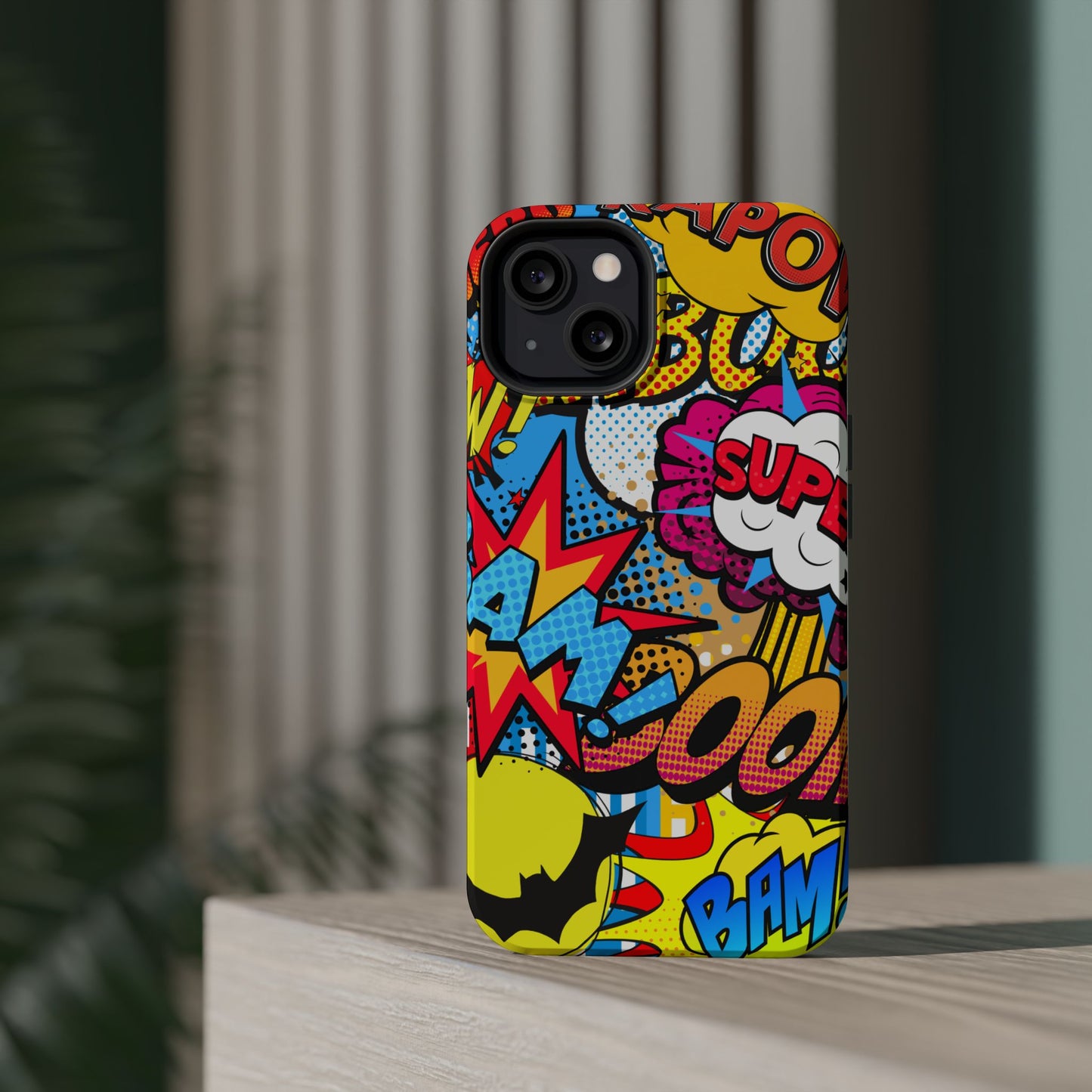 Comic Book Pop Art Phone Case - Magnetic Tough Cases for Superhero Lovers, Fun and Colorful Cell Cover