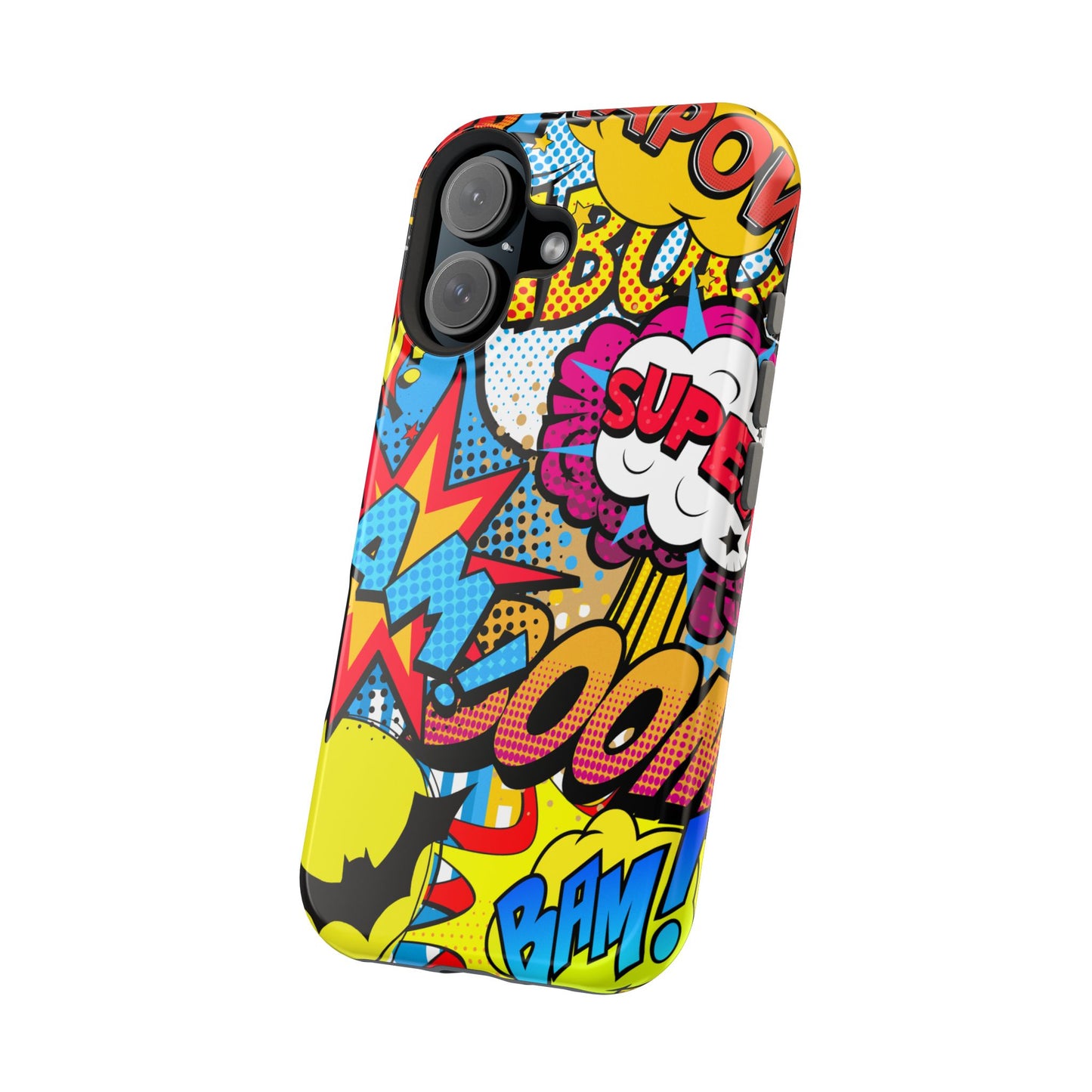 Comic Book Pop Art Phone Case - Magnetic Tough Cases for Superhero Lovers, Fun and Colorful Cell Cover