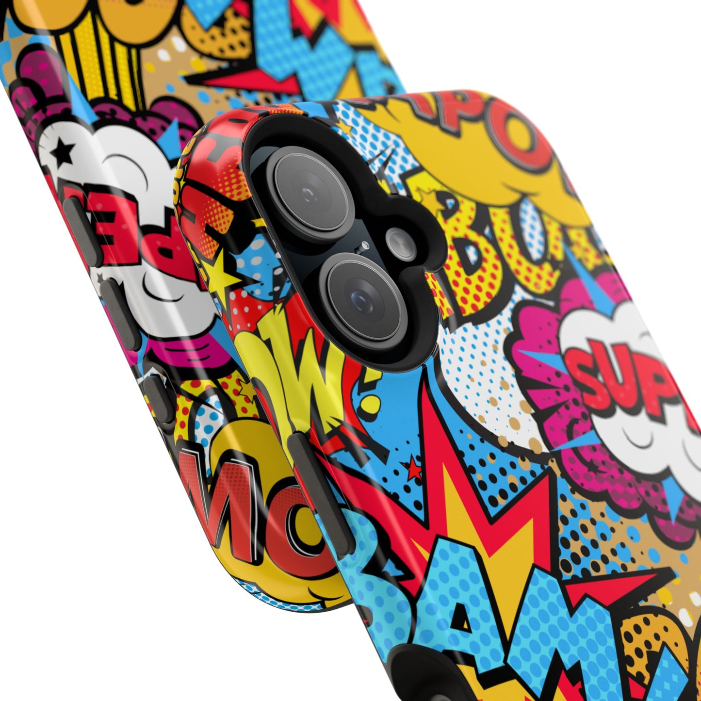Comic Book Pop Art Phone Case - Magnetic Tough Cases for Superhero Lovers, Fun and Colorful Cell Cover