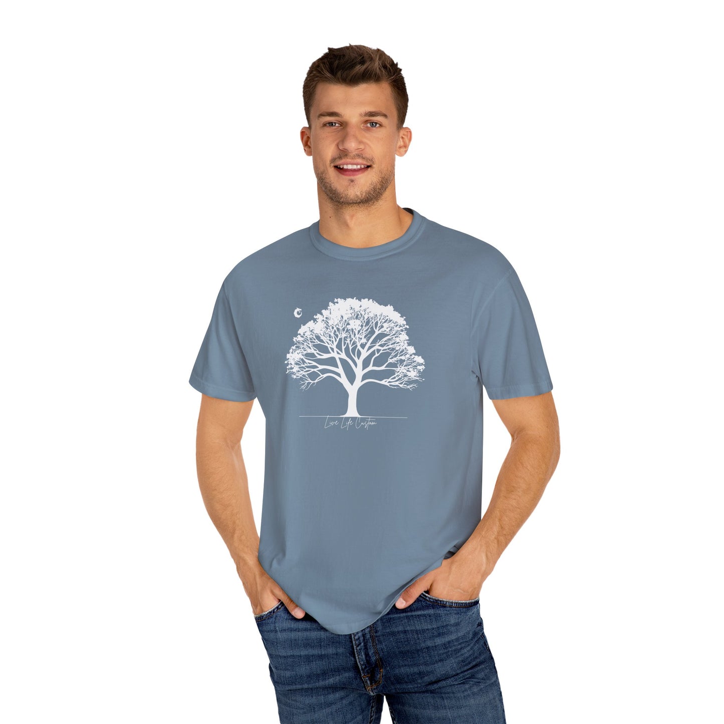 Garment-Dyed T-shirt - White Tree