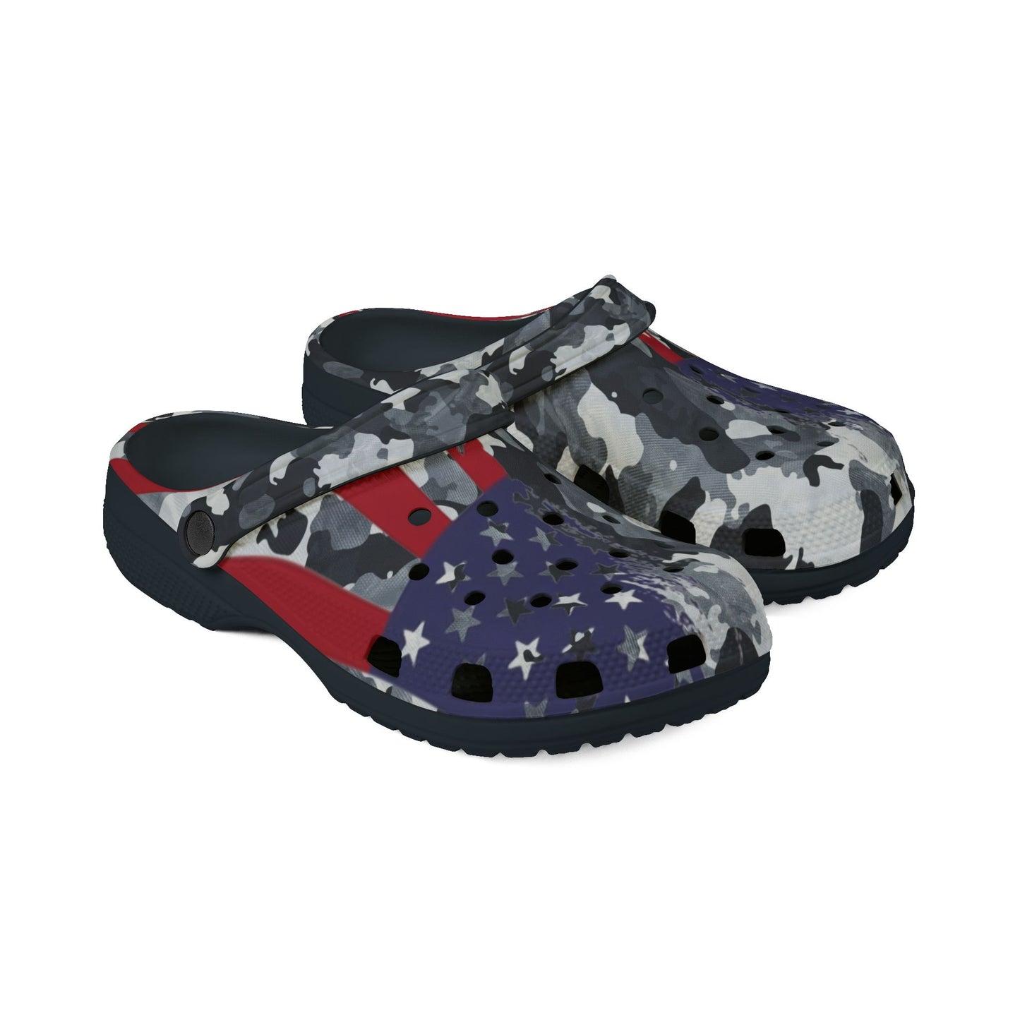 Patriotic Camouflage EVA Foam Rubber Clogs for Comfort and Style