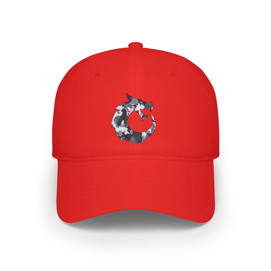 Low Profile Baseball Cap - Gray Camo Dragon