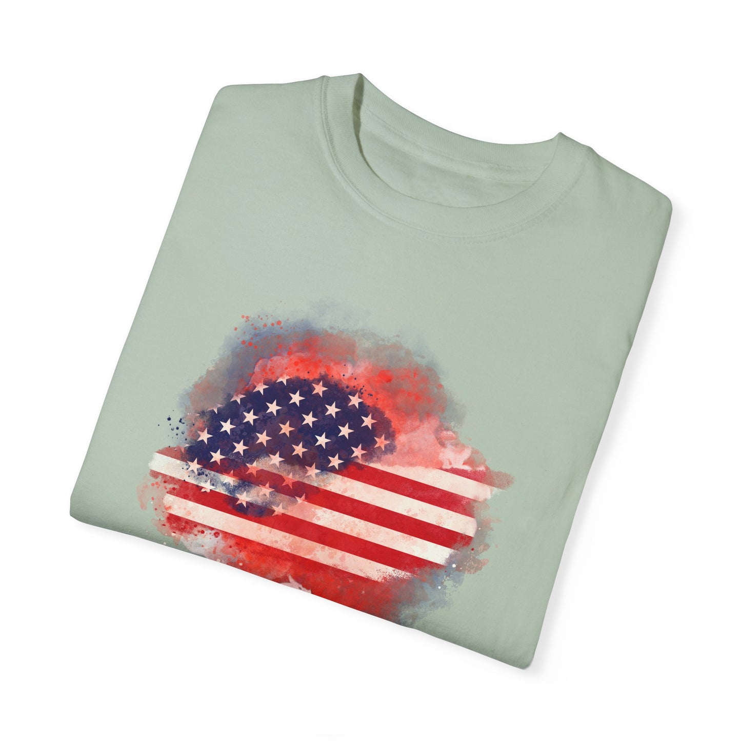 Garment-Dyed T-shirt - Watercolor Flag