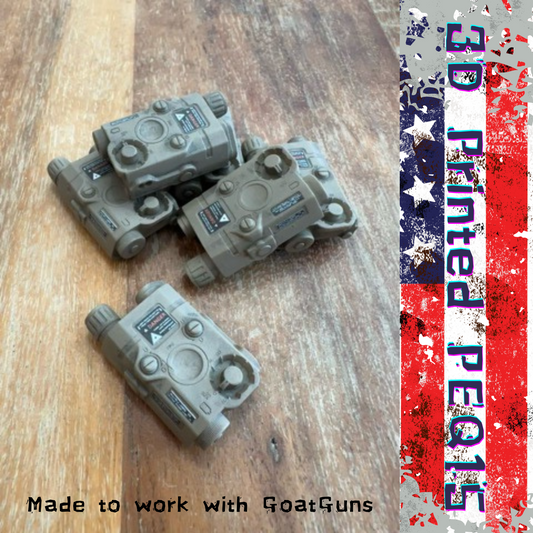 3D Printed PEQ15 - Toy (Tan) - Works with GoatGuns