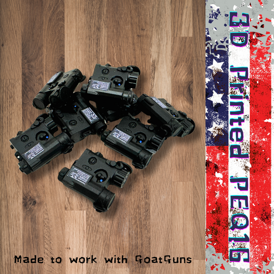 3D Printed PEQ16 - Toy (Black) - Works with GoatGuns