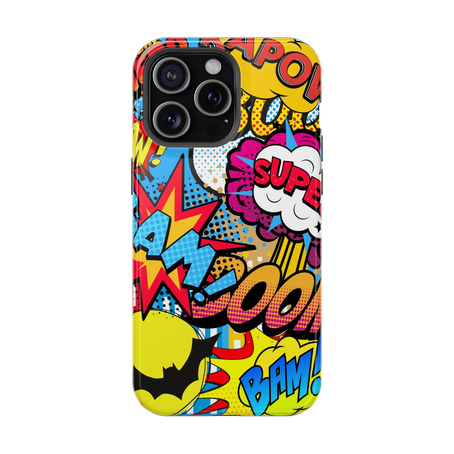 Comic Book Pop Art Phone Case - Magnetic Tough Cases for Superhero Lovers, Fun and Colorful Cell Cover
