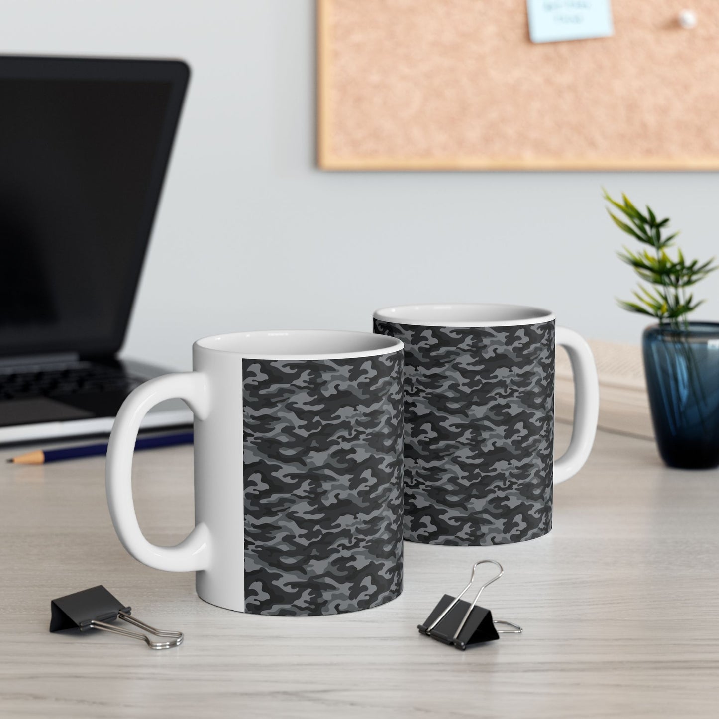 Ceramic Mug, (11oz, 15oz) - Dark Camo
