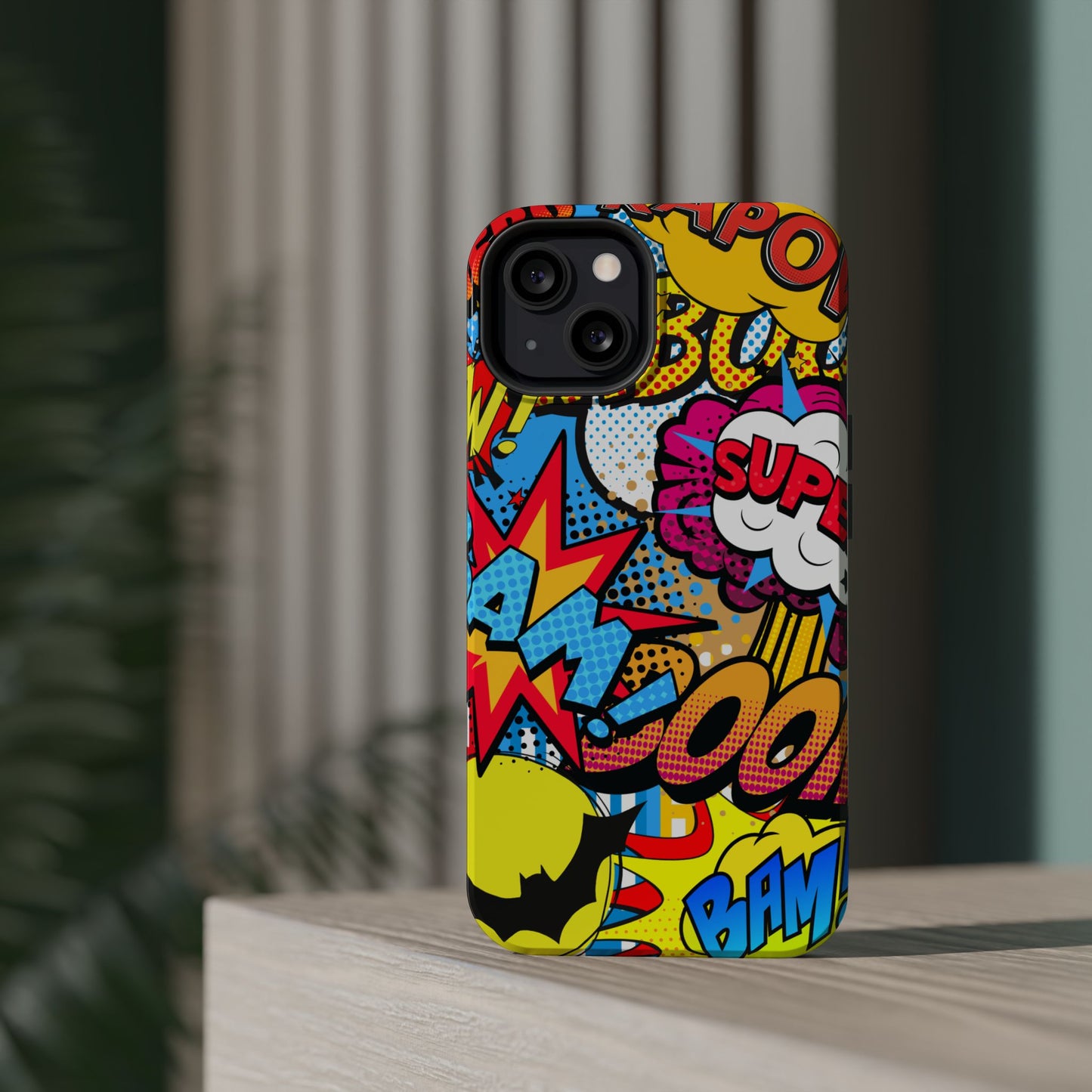 Comic Book Pop Art Phone Case - Magnetic Tough Cases for Superhero Lovers, Fun and Colorful Cell Cover