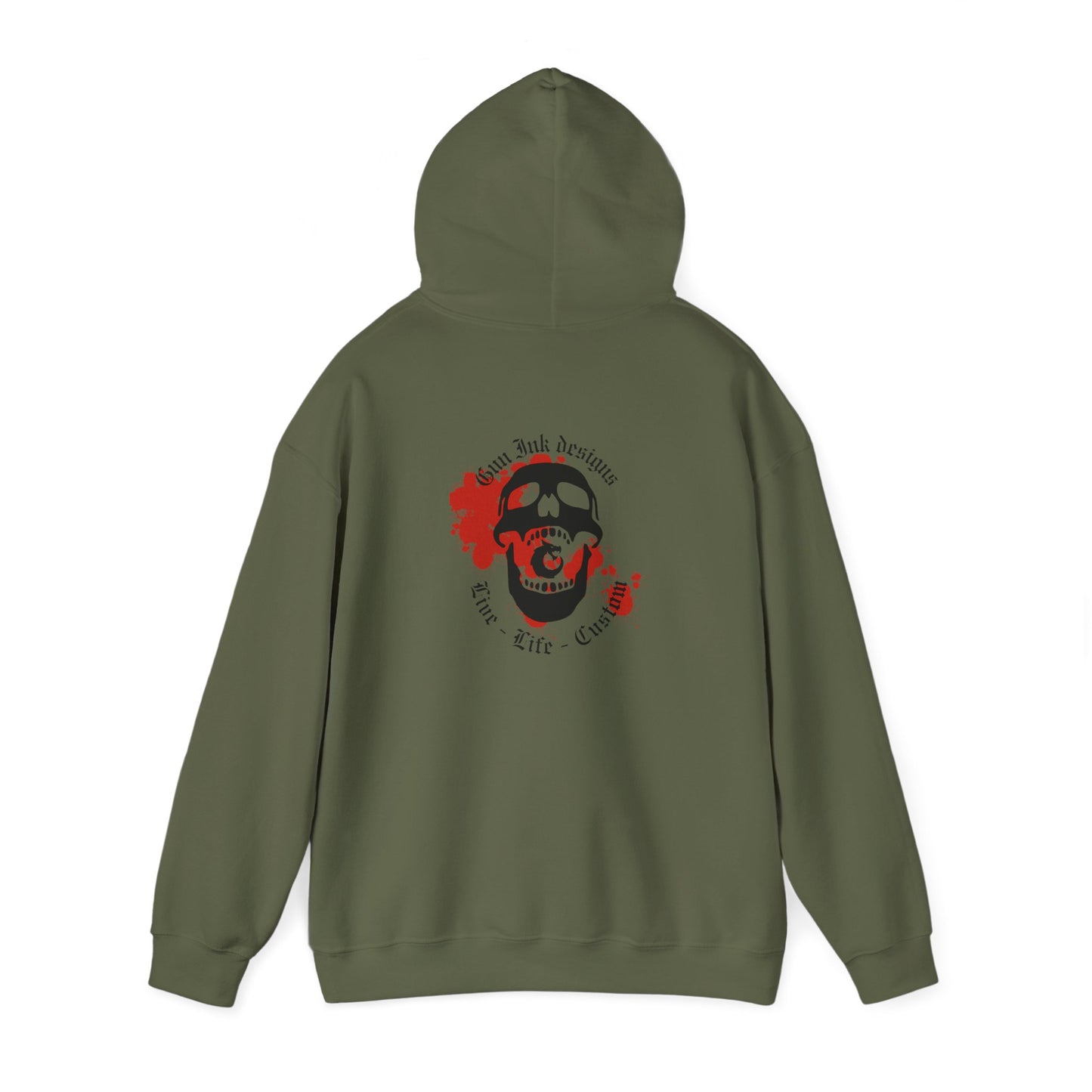 Heavy Blend™ Hooded Sweatshirt - GID Skull