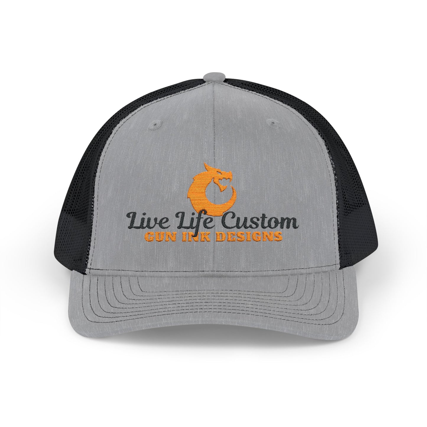 Snapback Trucker Cap - Black and Orange
