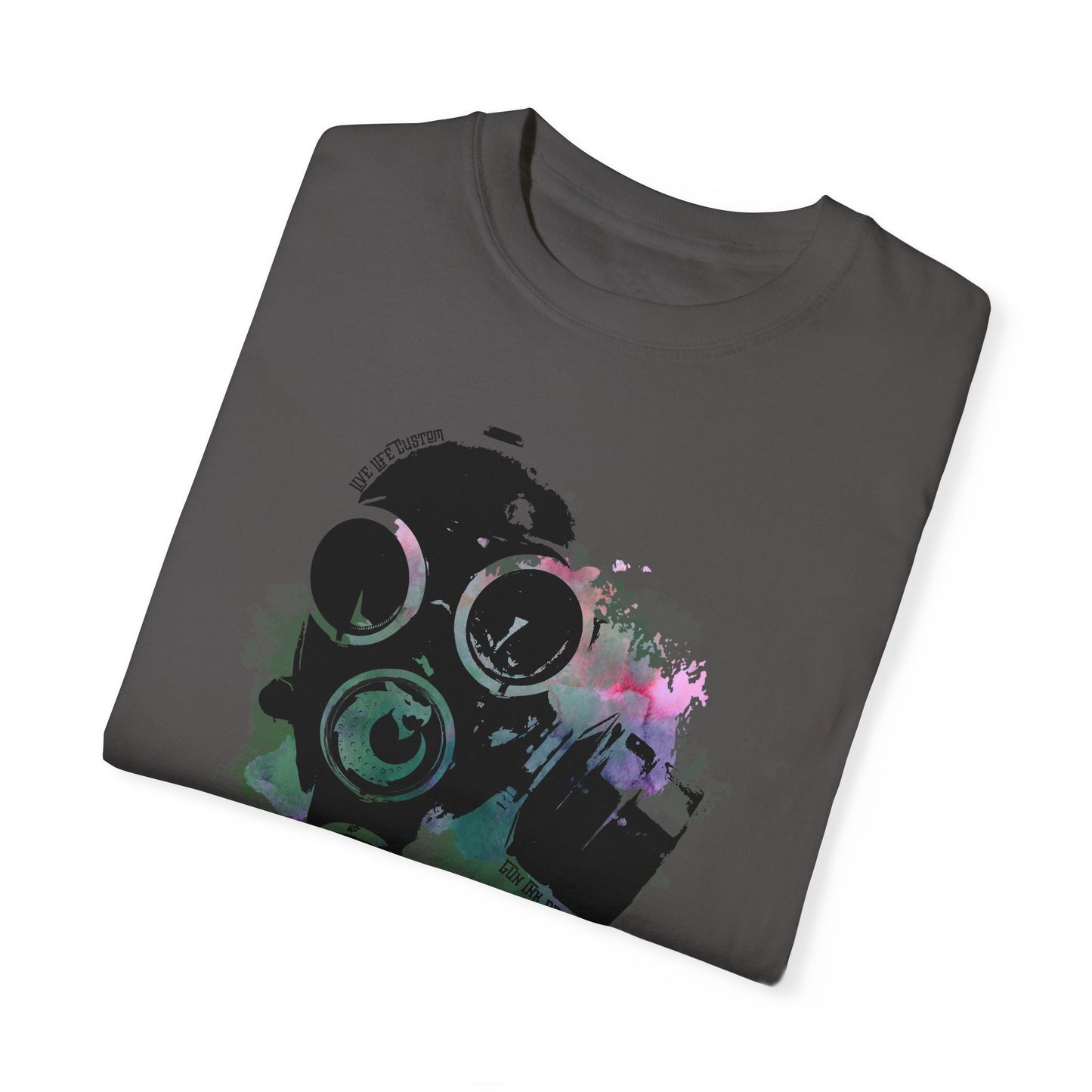 Garment-Dyed T-shirt - Gas Mask 1