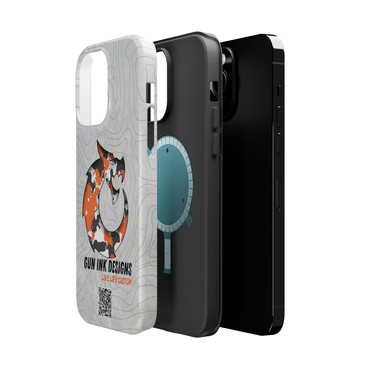 Magnetic Tough Cases - Topo QR code