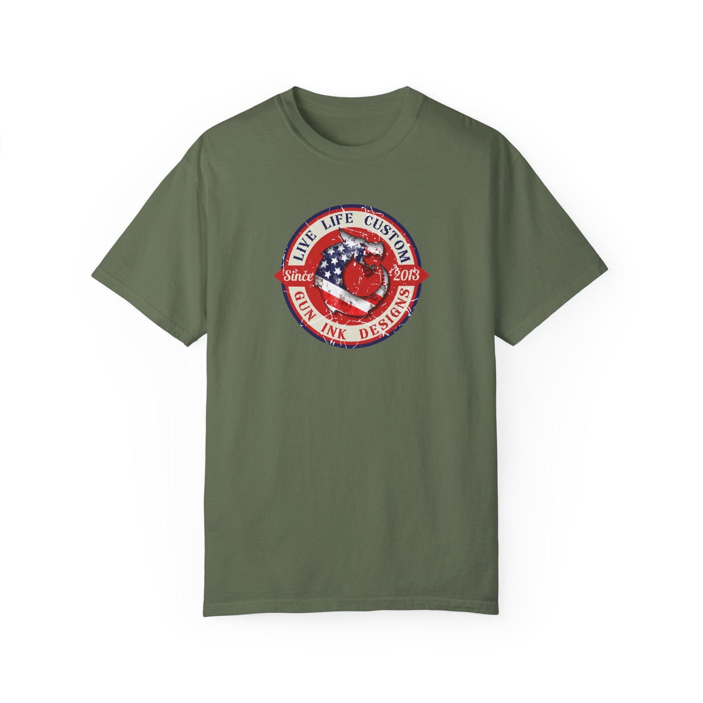 Garment-Dyed T-shirt - LLC Red Circle