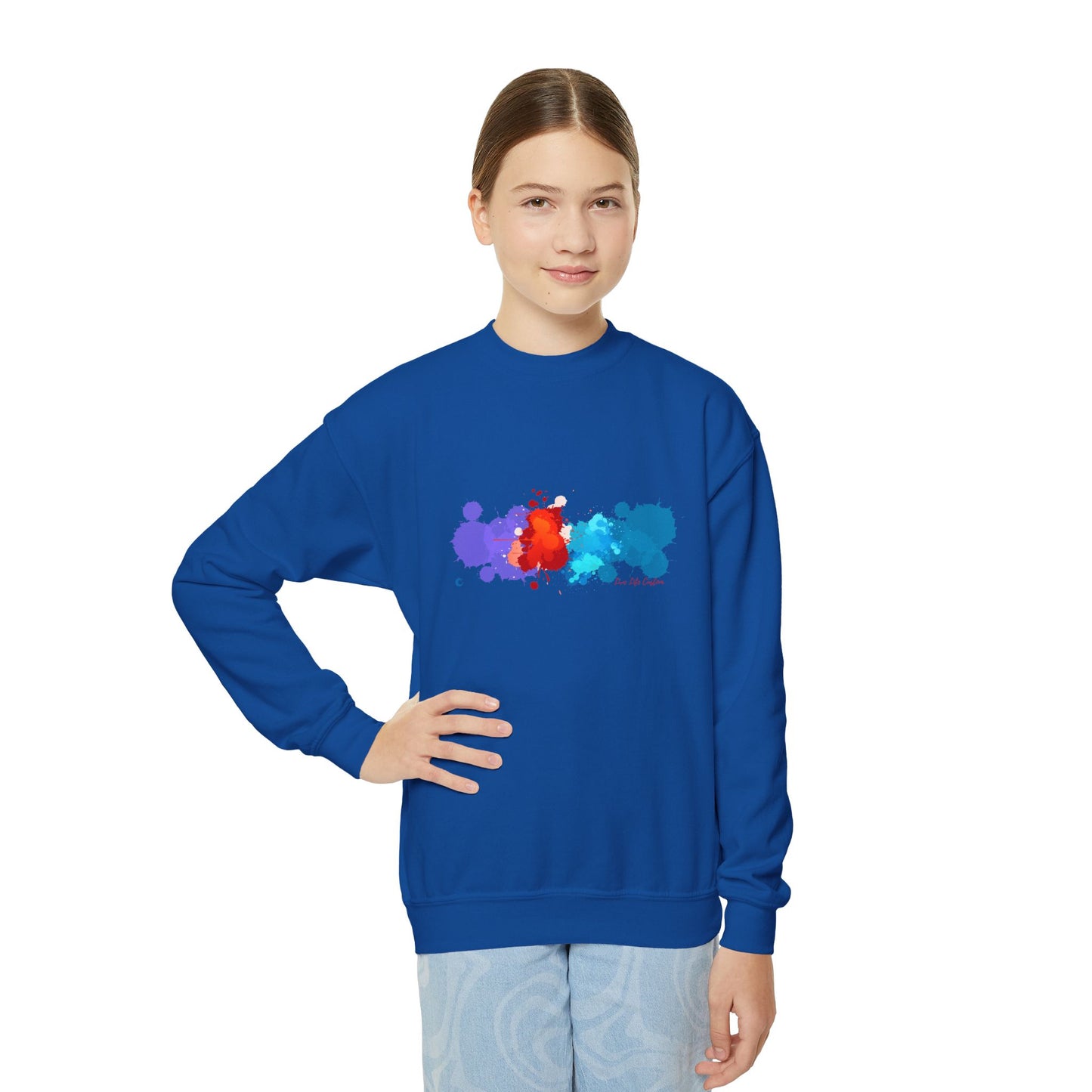 Youth Crewneck Sweatshirt - A Splash of Color