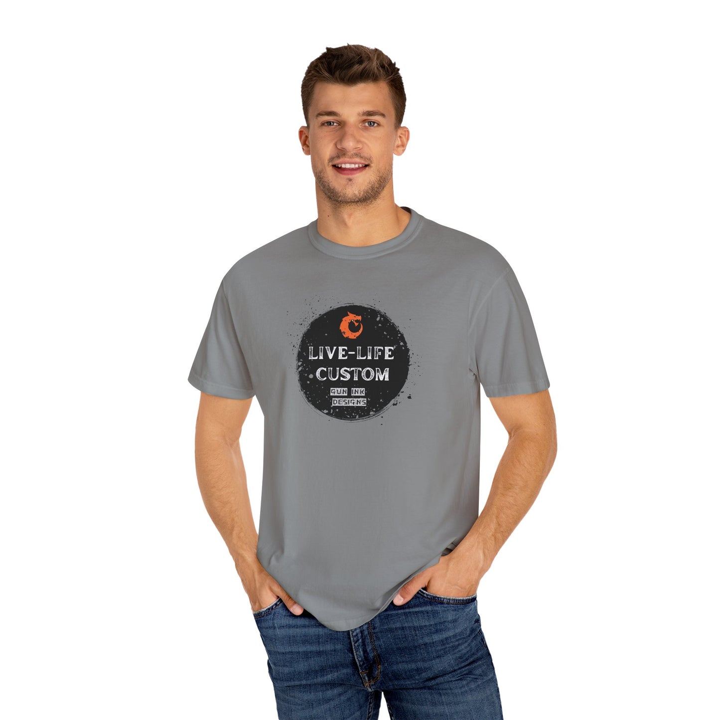 Garment-Dyed T-shirt - Black Circle