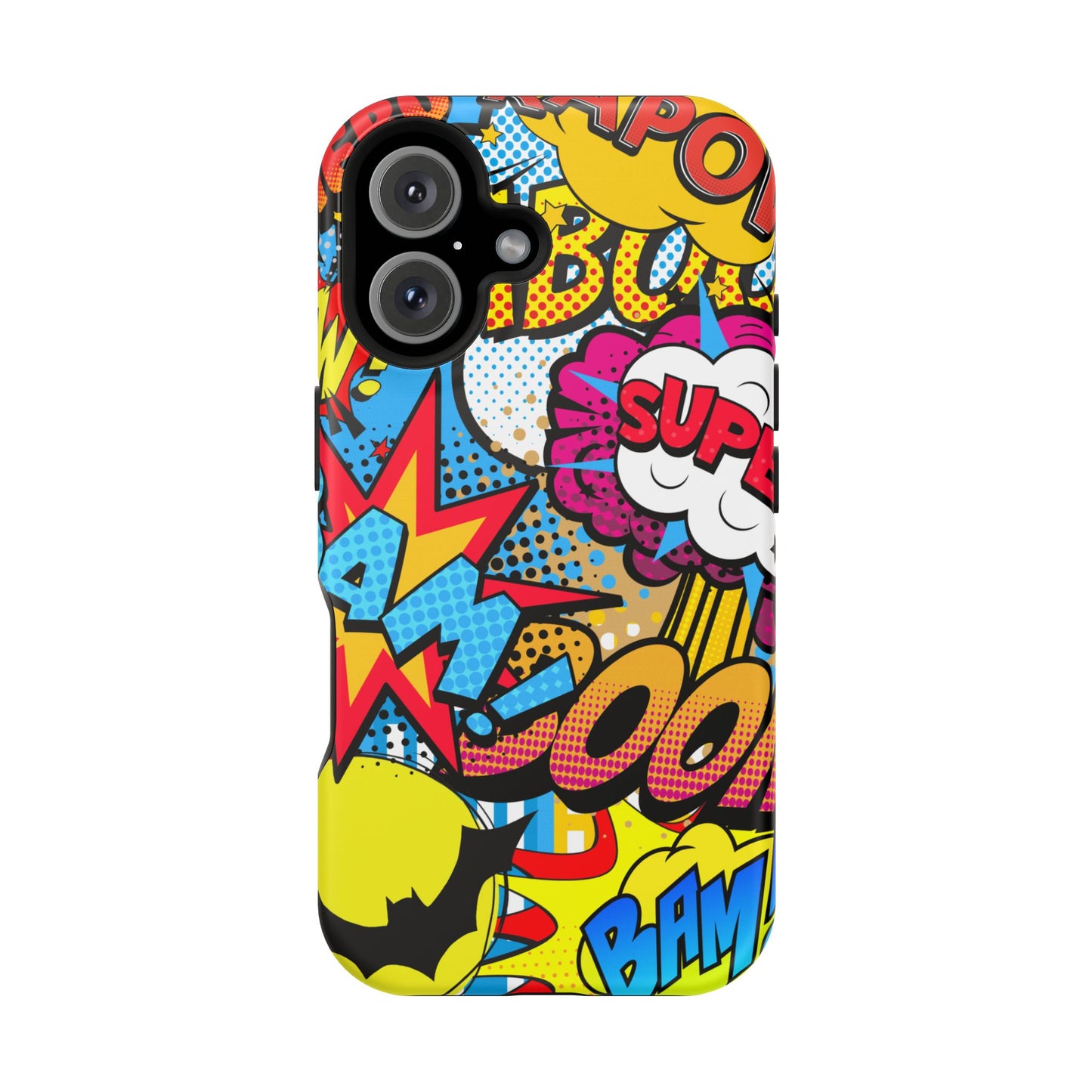 Comic Book Pop Art Phone Case - Magnetic Tough Cases for Superhero Lovers, Fun and Colorful Cell Cover