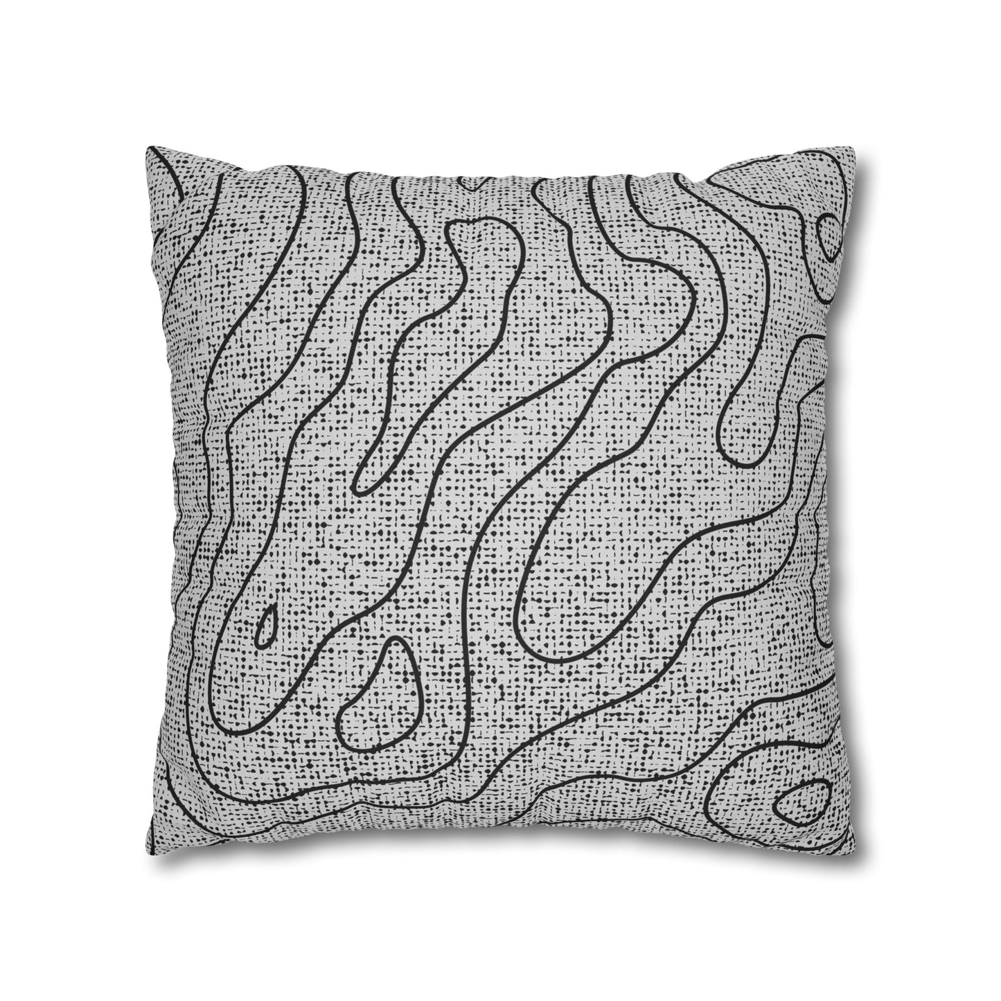 Spun Polyester Square Pillowcase - White Tree