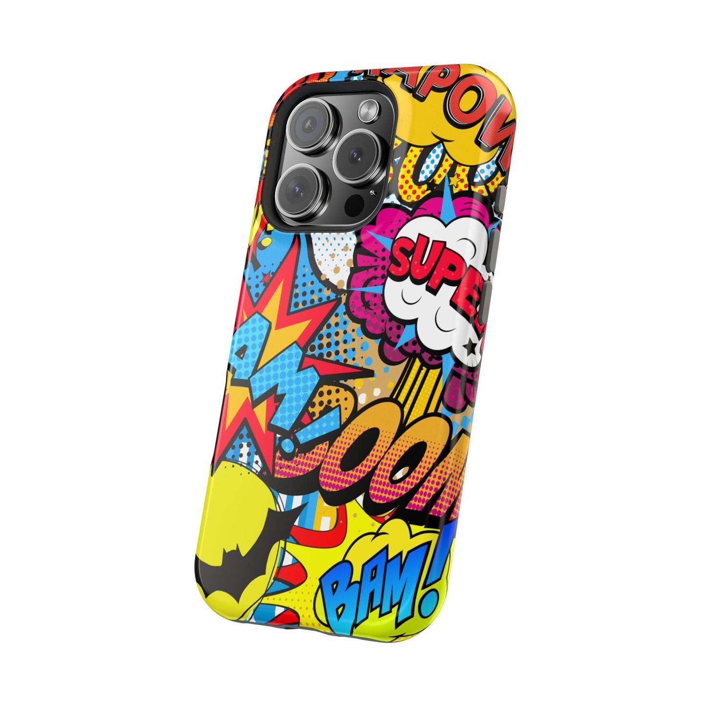 Comic Book Pop Art Phone Case - Magnetic Tough Cases for Superhero Lovers, Fun and Colorful Cell Cover