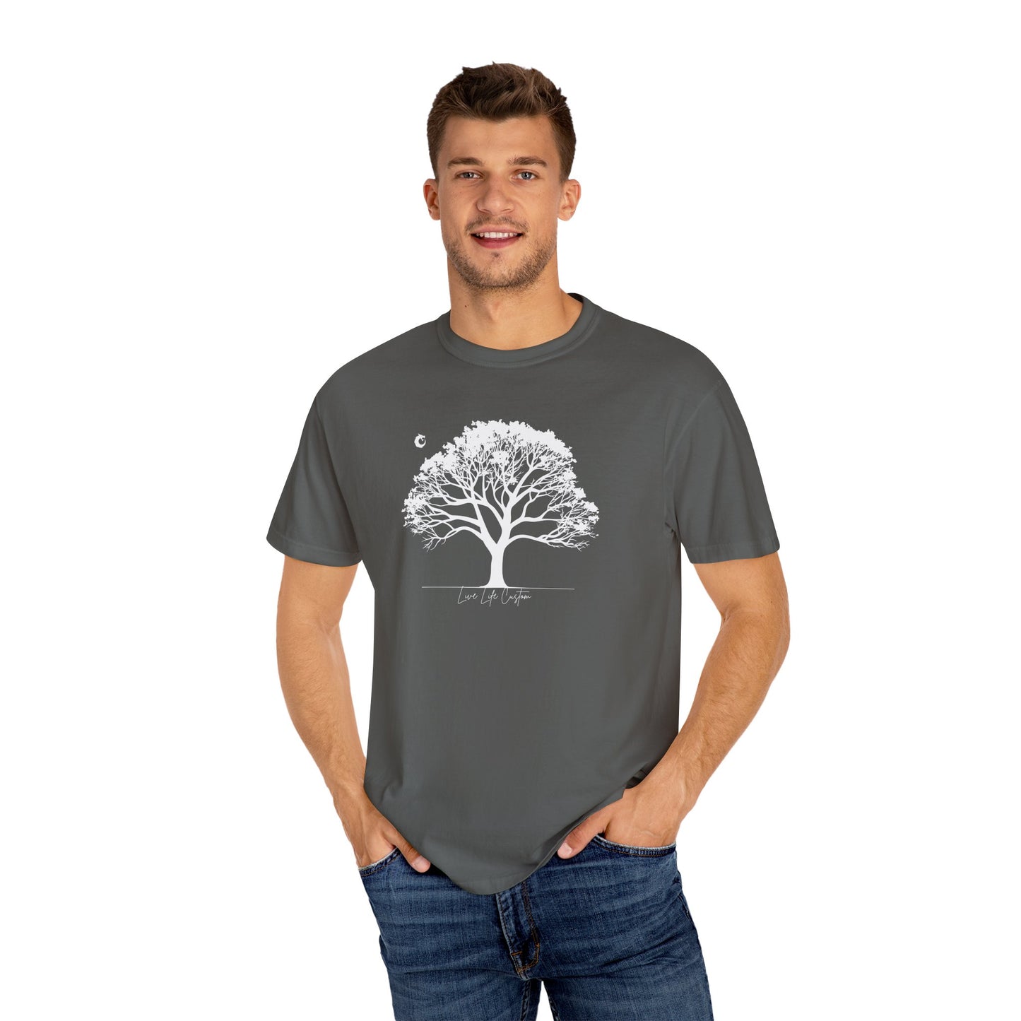 Garment-Dyed T-shirt - White Tree