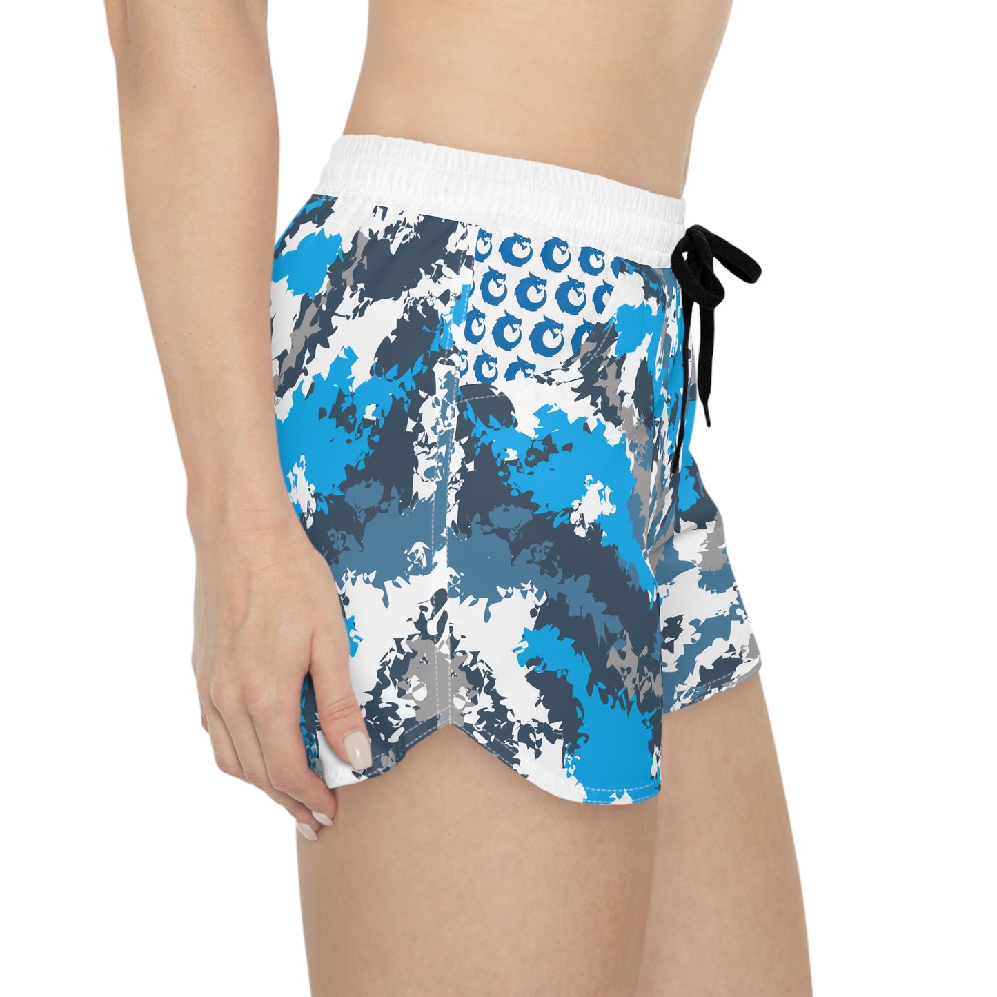 Women's Casual Shorts - Blue Camo