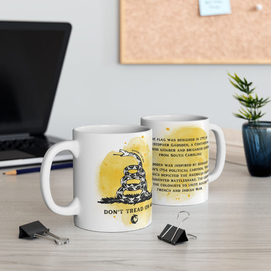 Ceramic Mug, (11oz, 15oz) - Don't Tread on Me