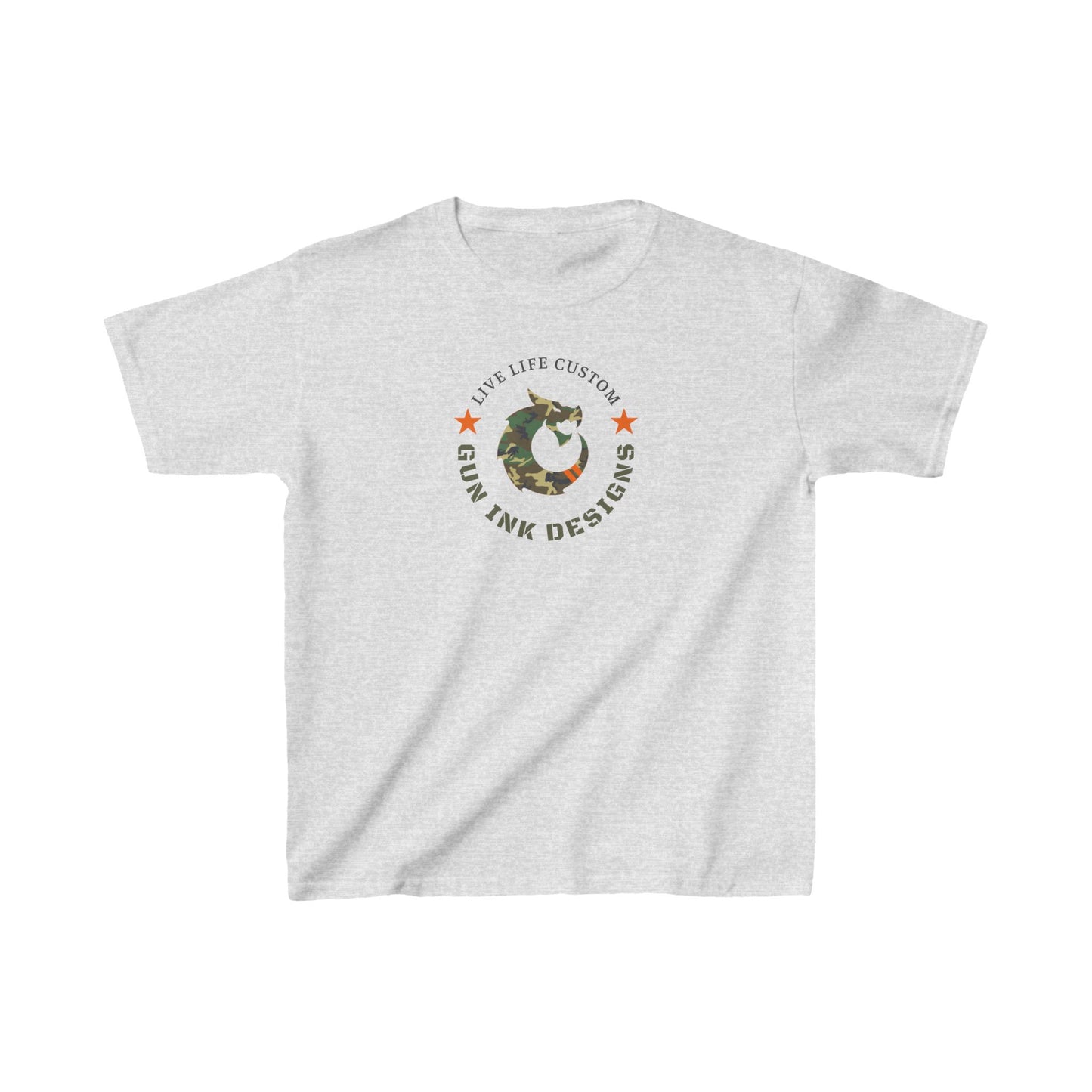 Kids Heavy Cotton™ Tee - Camo Dragon