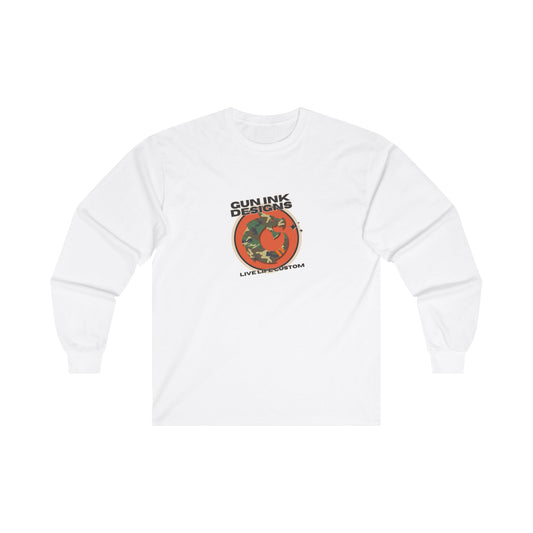 Ultra Cotton Long Sleeve Tee - Orange Circle