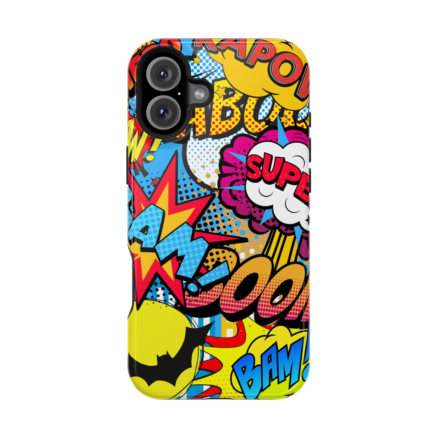 Comic Book Pop Art Phone Case - Magnetic Tough Cases for Superhero Lovers, Fun and Colorful Cell Cover