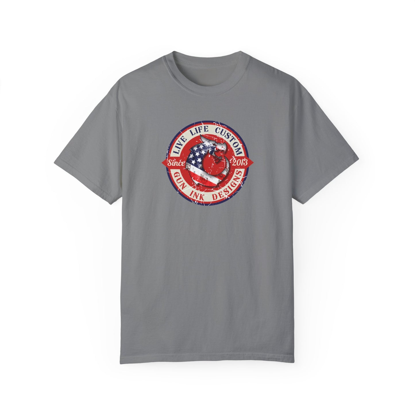 Garment-Dyed T-shirt - LLC Red Circle