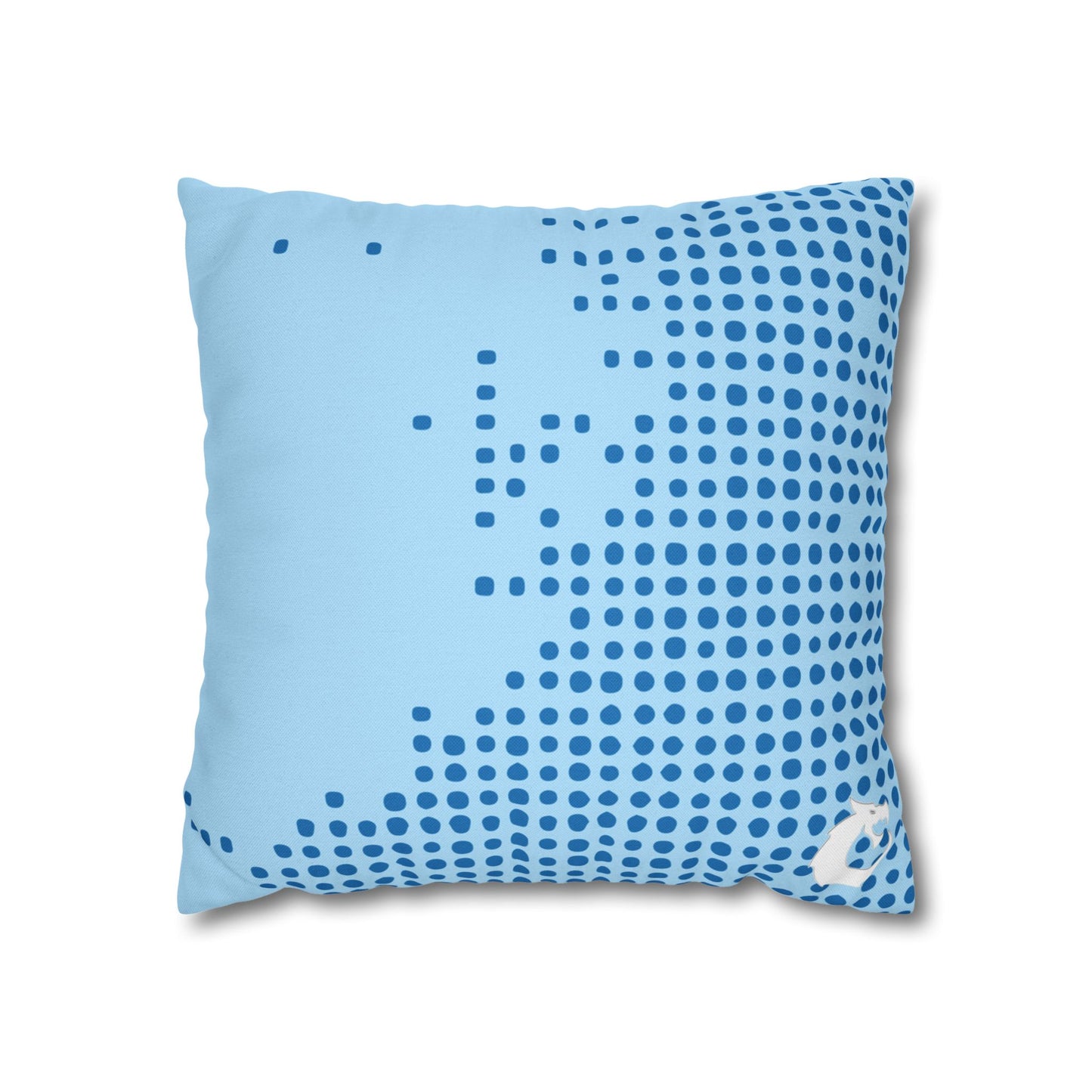 Spun Polyester Square Pillowcase - Blue Tech