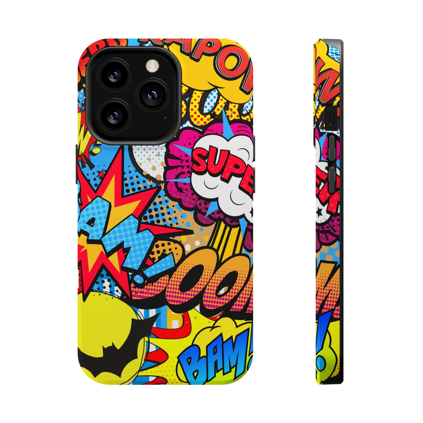 Comic Book Pop Art Phone Case - Magnetic Tough Cases for Superhero Lovers, Fun and Colorful Cell Cover