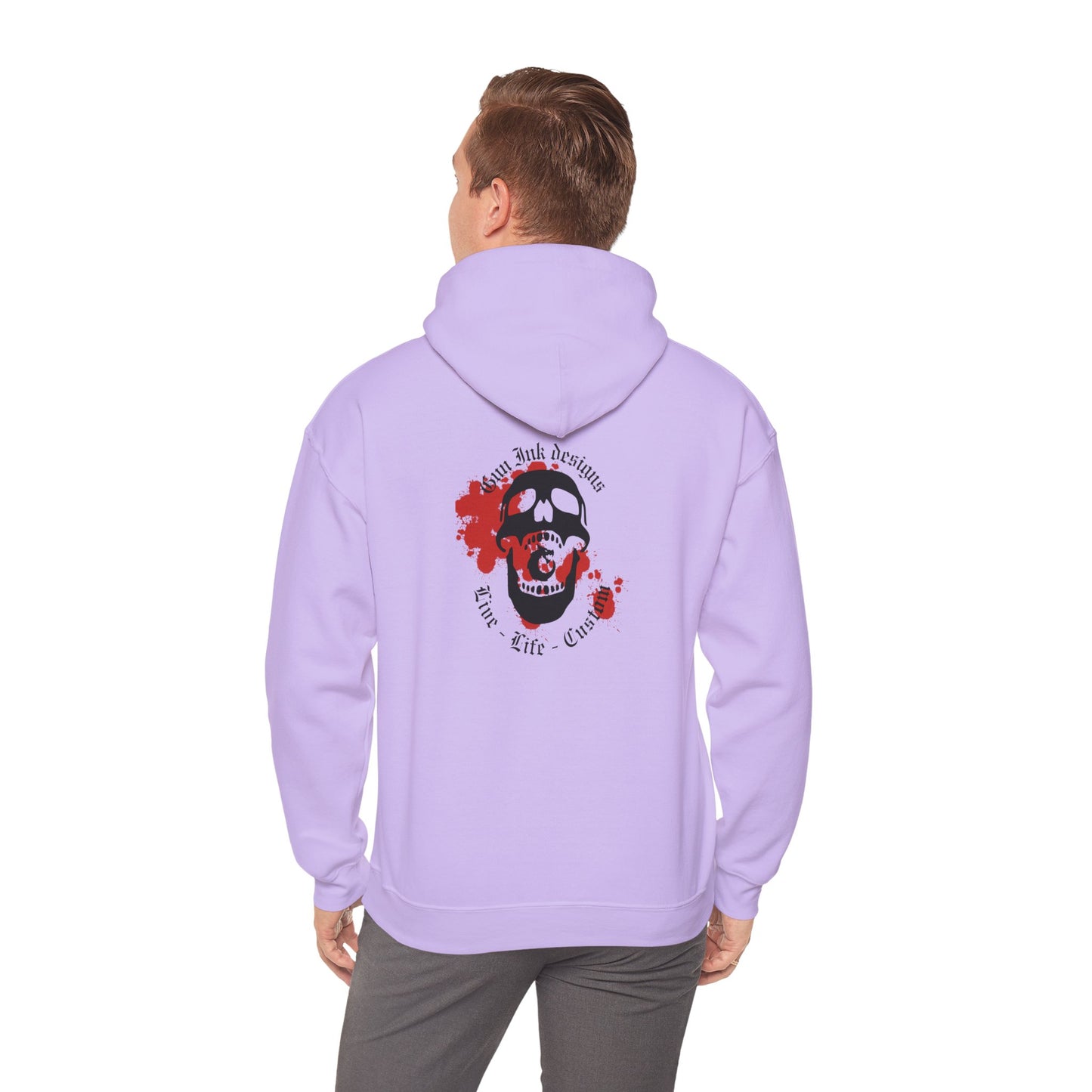 Heavy Blend™ Hooded Sweatshirt - GID Skull