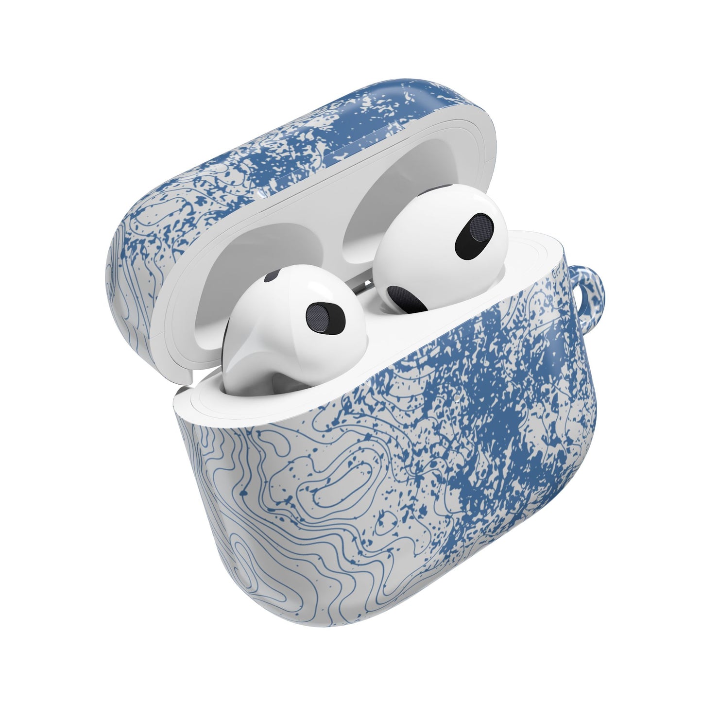 Blue Topography AirPod Case