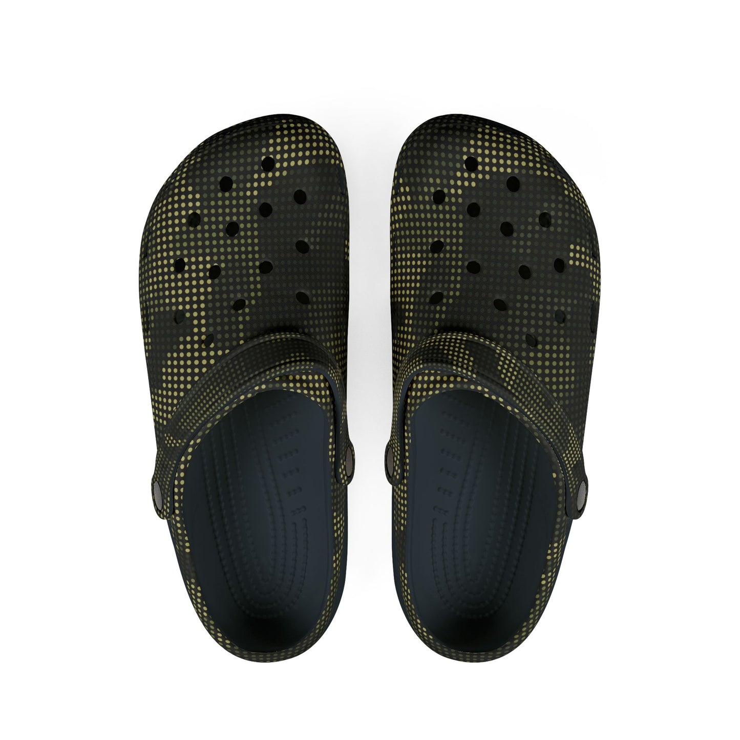 Trendy EVA Foam Rubber Clogs - Dark Green dot camo