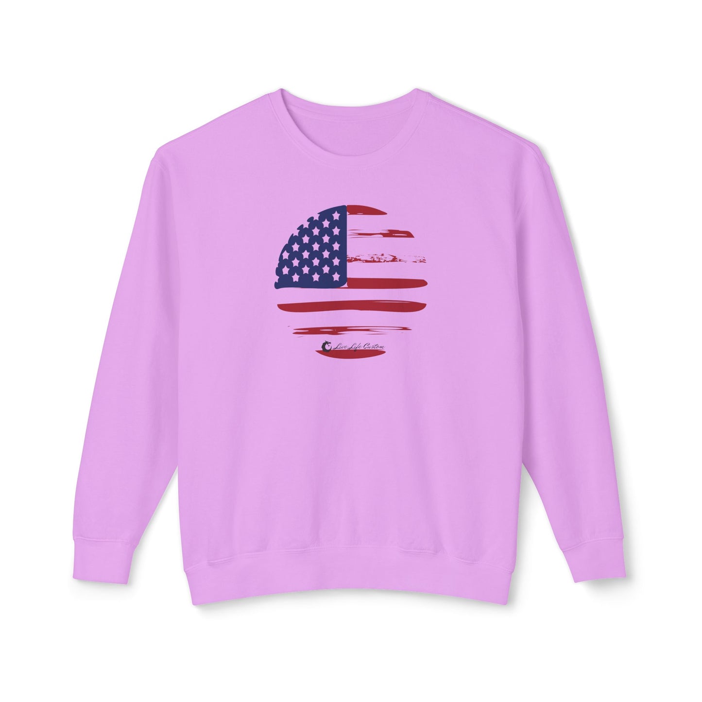 Unisex Lightweight Crewneck Sweatshirt - Circle Flag