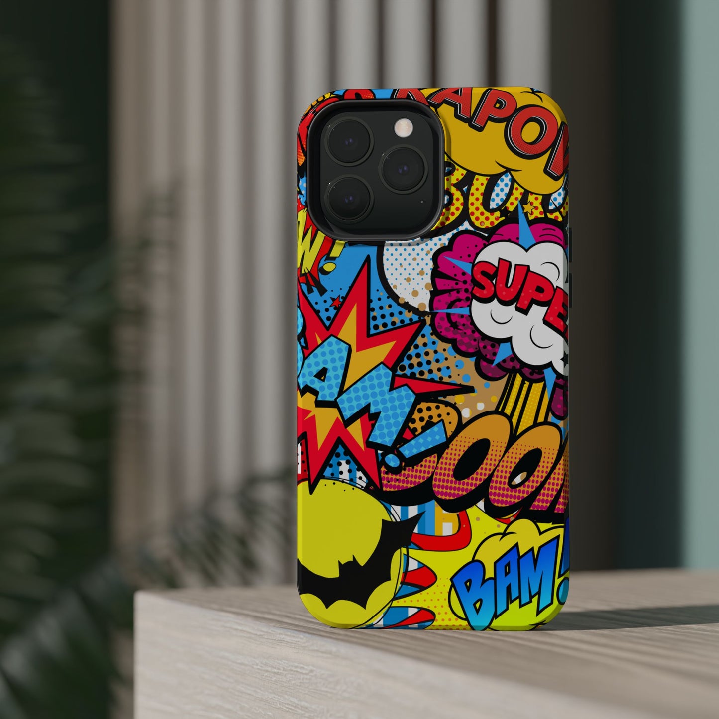 Comic Book Pop Art Phone Case - Magnetic Tough Cases for Superhero Lovers, Fun and Colorful Cell Cover