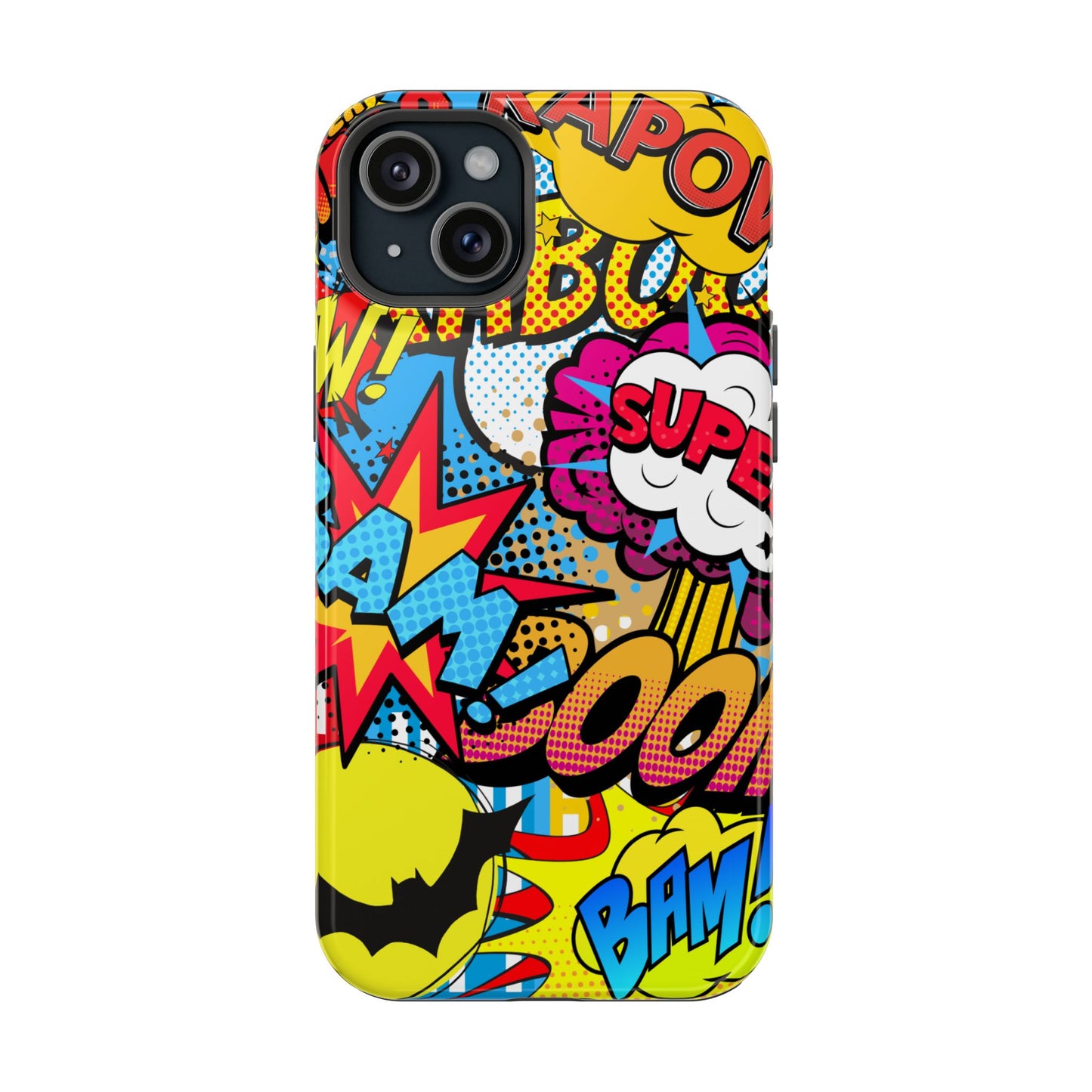 Comic Book Pop Art Phone Case - Magnetic Tough Cases for Superhero Lovers, Fun and Colorful Cell Cover