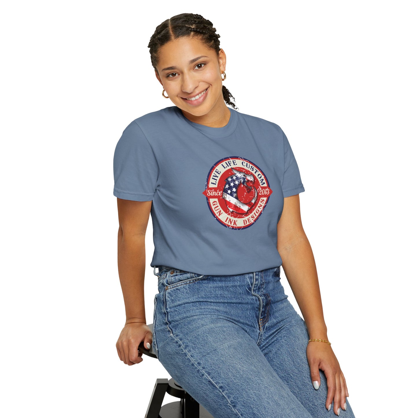 Garment-Dyed T-shirt - LLC Red Circle