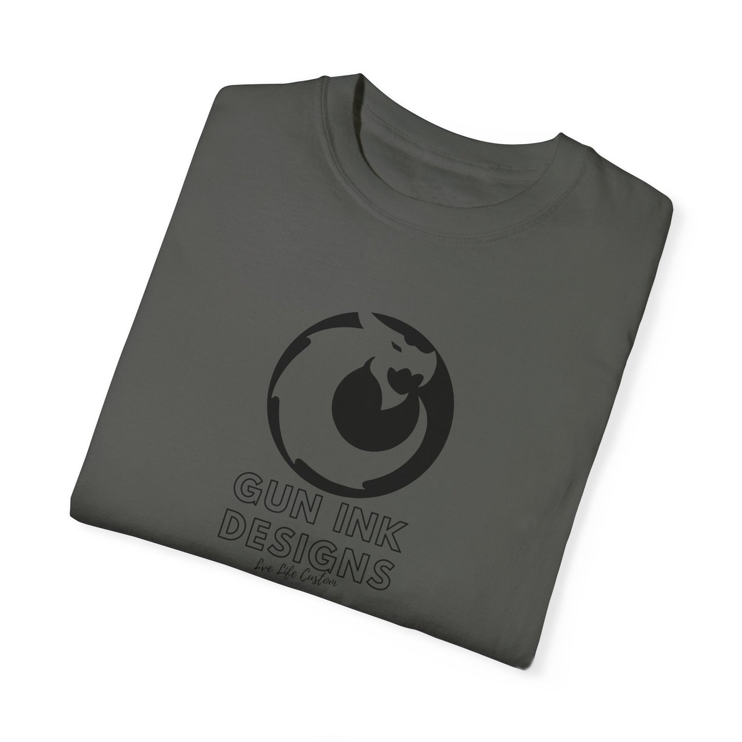 Garment-Dyed T-shirt - Black Circle Dragon
