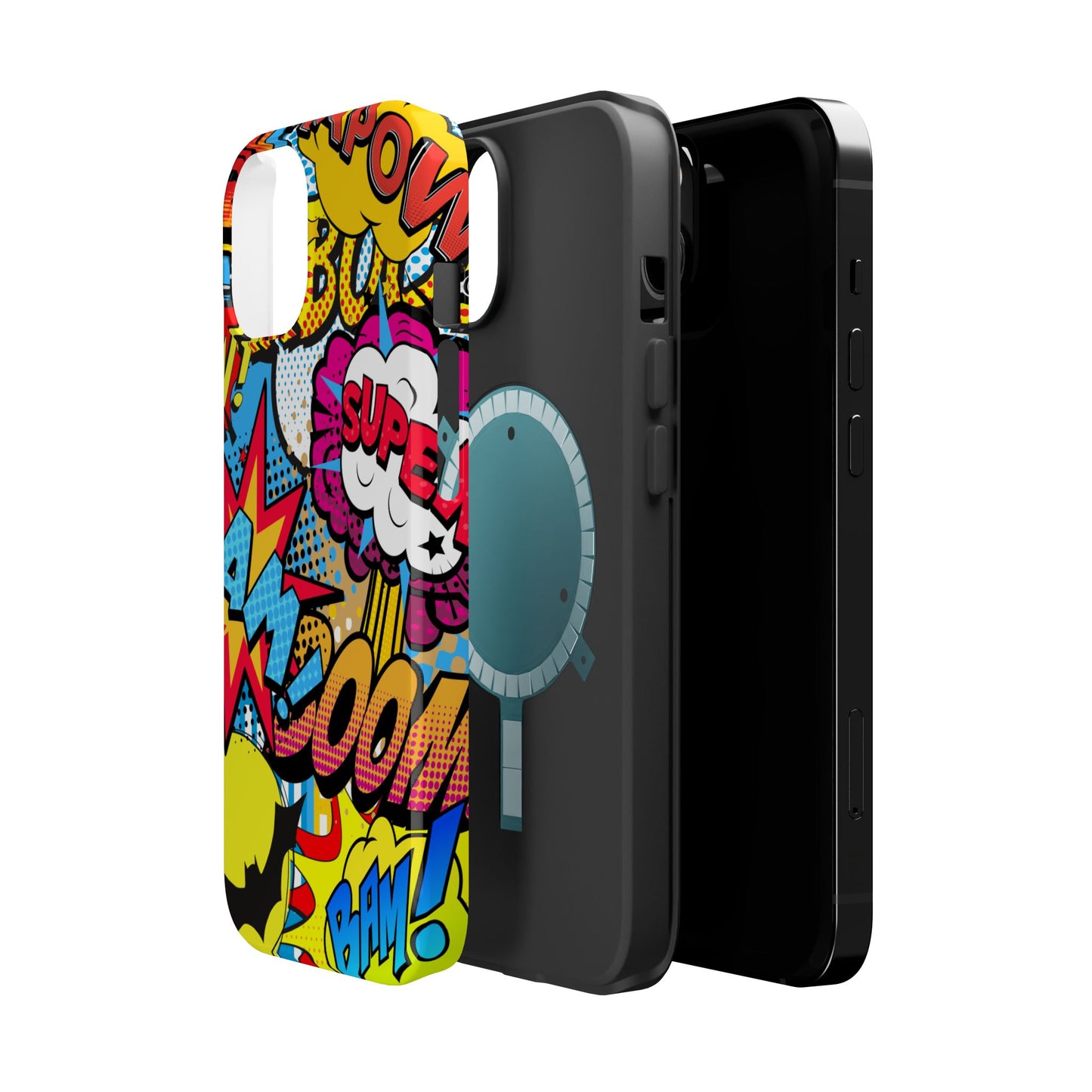 Comic Book Pop Art Phone Case - Magnetic Tough Cases for Superhero Lovers, Fun and Colorful Cell Cover