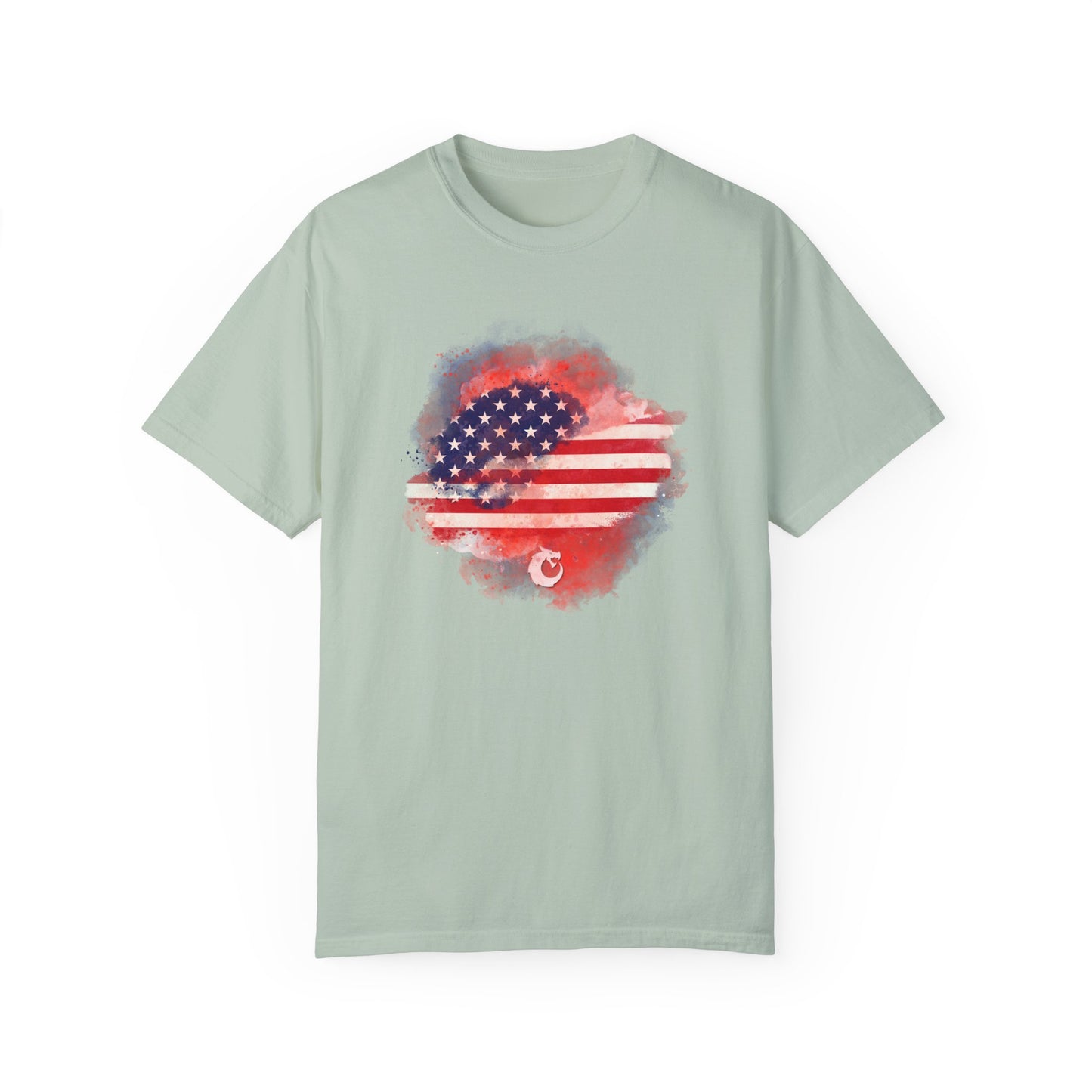 Garment-Dyed T-shirt - Watercolor Flag