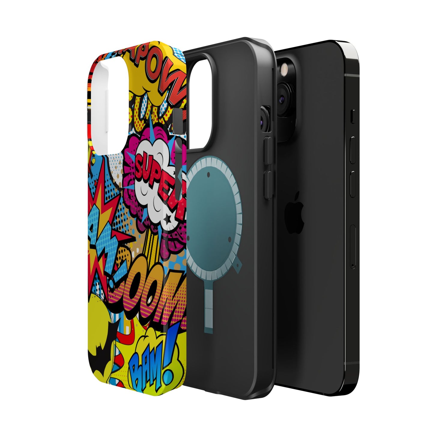 Comic Book Pop Art Phone Case - Magnetic Tough Cases for Superhero Lovers, Fun and Colorful Cell Cover